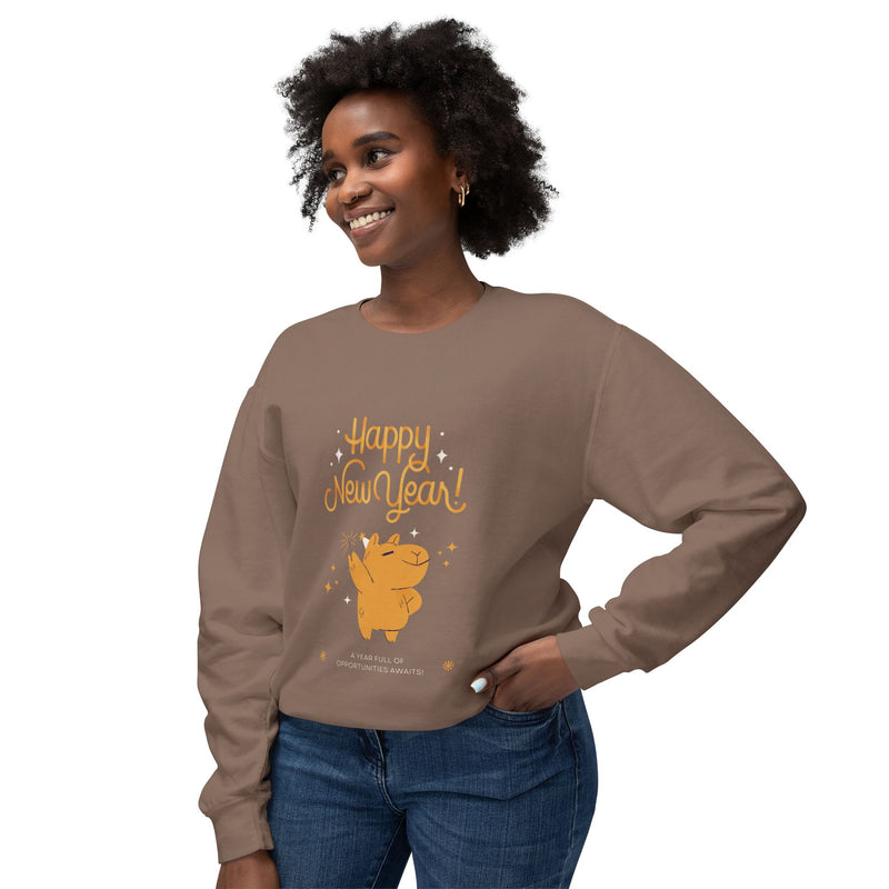 Happy New Year-Unisex Lightweight Crewneck Sweatshirt