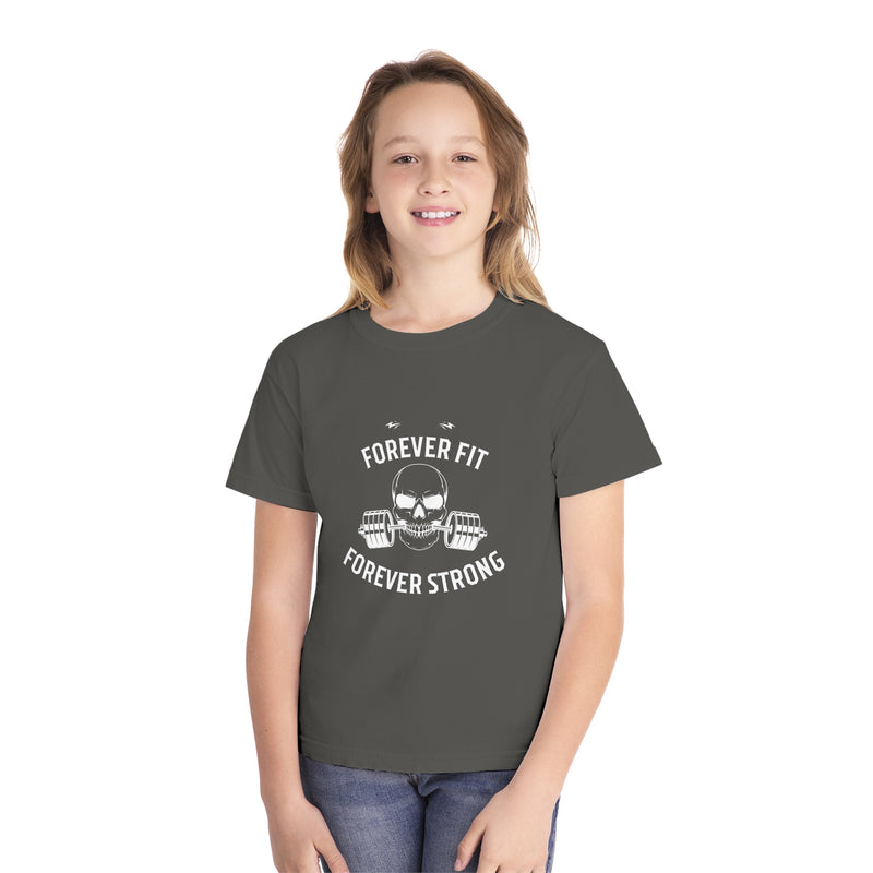 forever fit forever strong Youth Midweight Tee