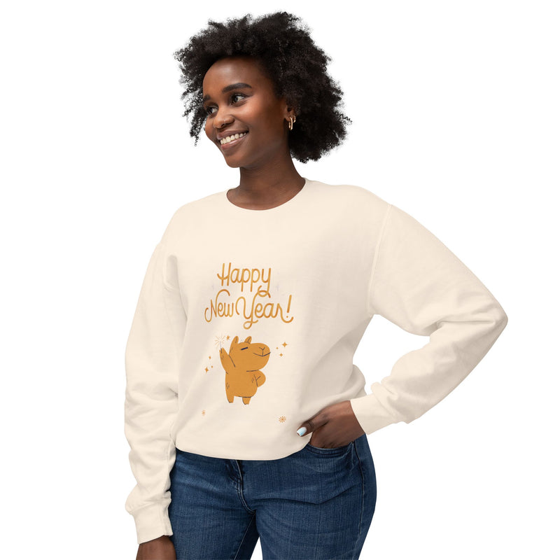 Happy New Year-Unisex Lightweight Crewneck Sweatshirt