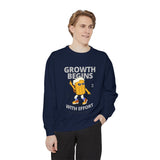 Growth Begins with effort-Unisex Garment-Dyed Sweatshirt