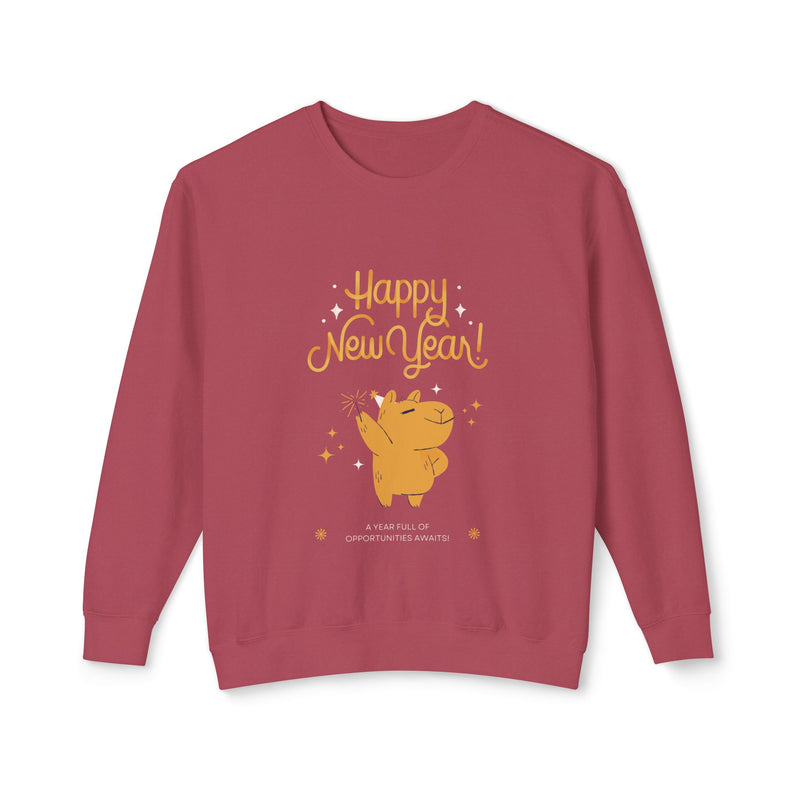 Happy New Year-Unisex Lightweight Crewneck Sweatshirt