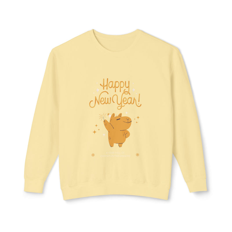 Happy New Year-Unisex Lightweight Crewneck Sweatshirt