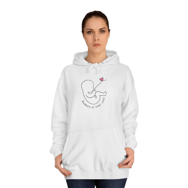 Bounded by pure love-Unisex College Hoodie