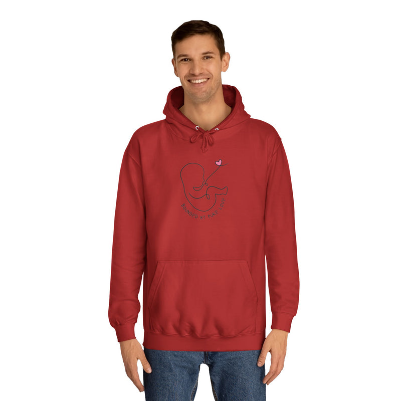 Bounded by pure love-Unisex College Hoodie