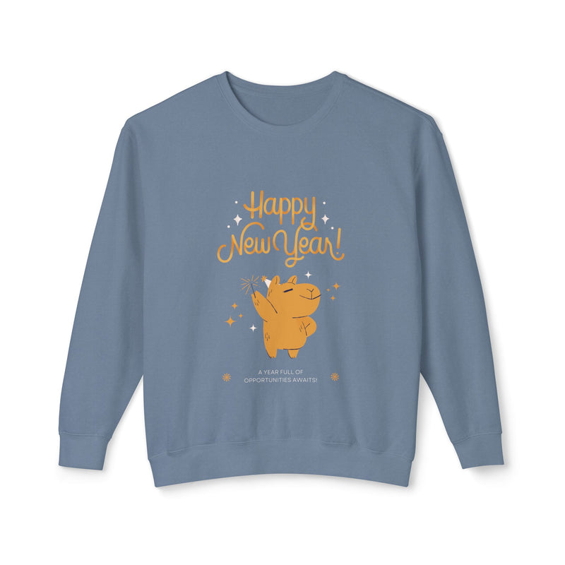 Happy New Year-Unisex Lightweight Crewneck Sweatshirt