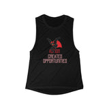 Action Creates Oppourtunities Women's Flowy Scoop Muscle Tank