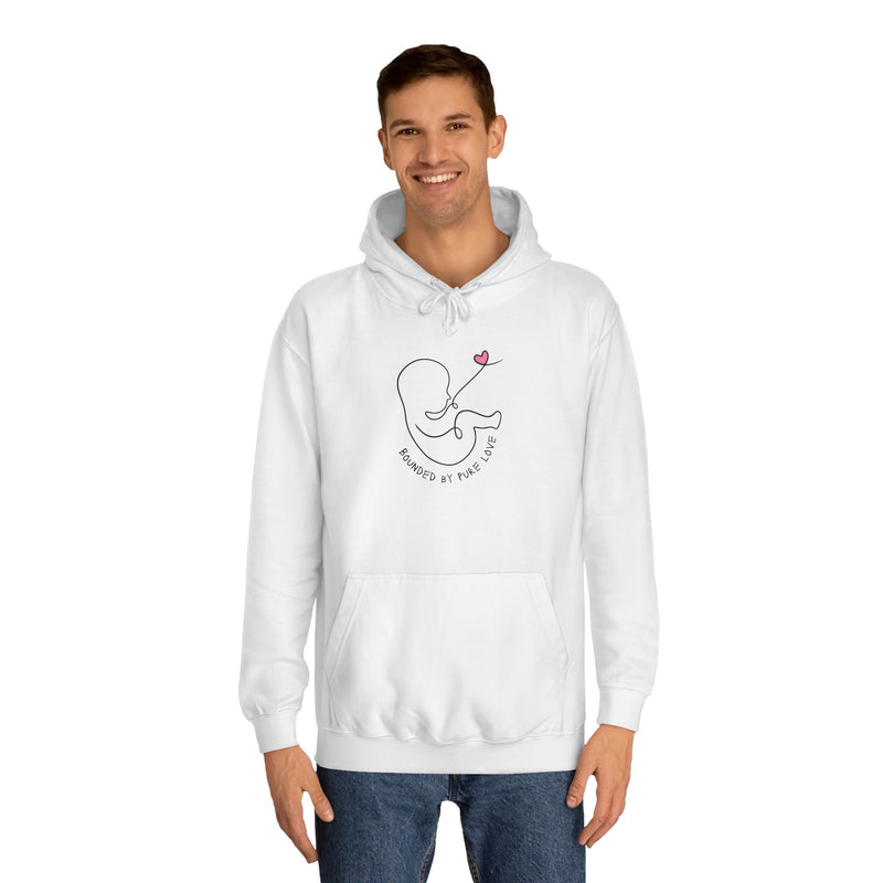 Bounded by pure love-Unisex College Hoodie