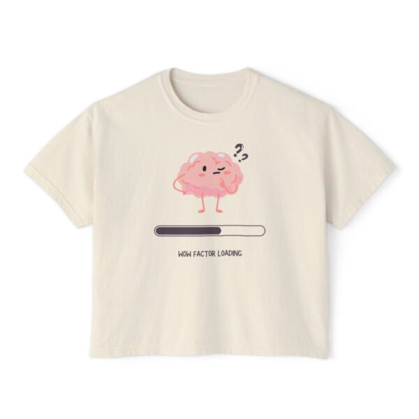 Cute Brain Graphic Women's Boxy Tee, Funny Top, Gift for Her, Casual Wear,