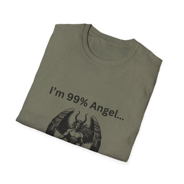 99% Angel 1% Devil Unisex T-Shirt, Humor Tee, Gift for Friends, Casual Wear, - Image 16