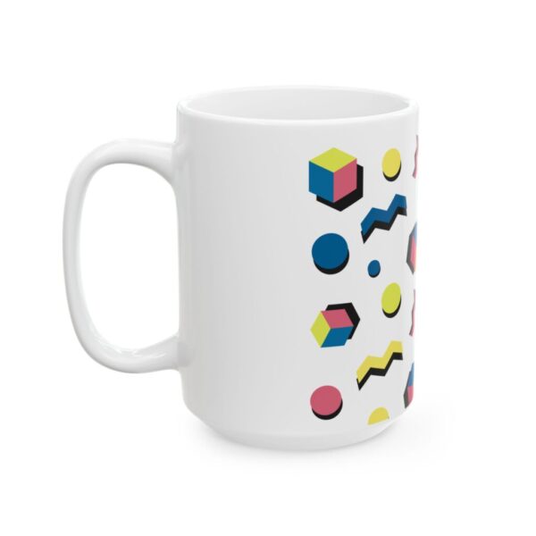 Colorful Shapes Ceramic Mug, Fun Gift for Coffee Lovers, Unique Art Mug, Modern - Image 7