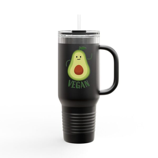 Avocado Lover's Insulated Travel Mug, 40oz, Funny Vegan Gift, Eco-Friendly Cup, - Image 6