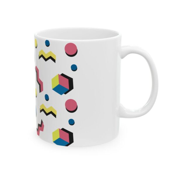 Colorful Shapes Ceramic Mug, Fun Gift for Coffee Lovers, Unique Art Mug, Modern - Image 4
