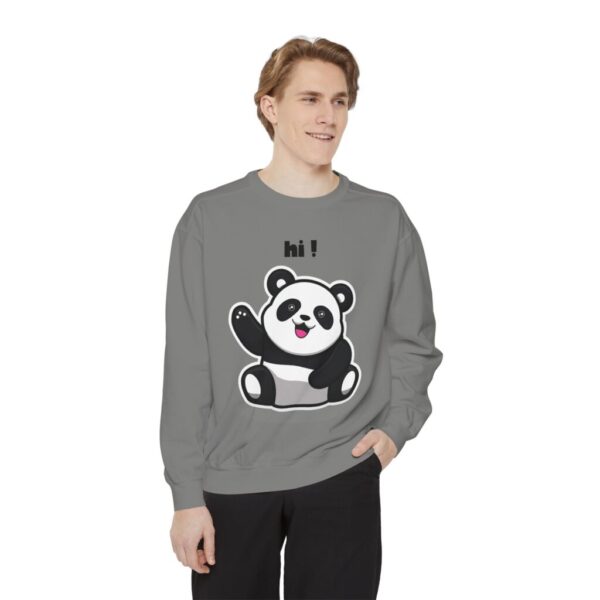Cute Panda Sweatshirt, Unisex Garment-Dyed Pullover, Cozy Funny Sweatshirt, Gift - Image 11