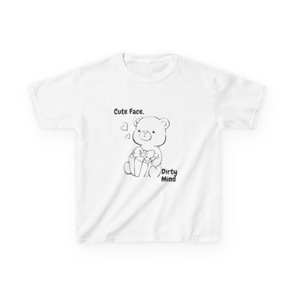 Cute Face, Dirty Mind Kids Tee - Playful, Fun, Gift for Kids, Birthday, Holiday,