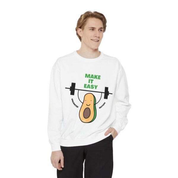 Avocado_Make it easy_Unisex Garment-Dyed Sweatshirt - Image 3