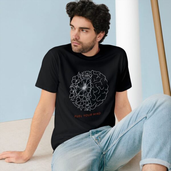 Floral Brain Art T-shirt | Fuel Your Mind Tee, Mental Health Awareness, - Image 4