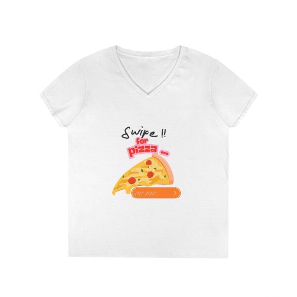 Cute Pizza Lover V-Neck Tee, Foodie Shirt, Gift for Pizza Lovers, Casual Wear,
