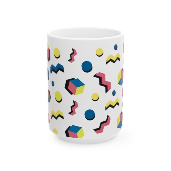Colorful Shapes Ceramic Mug, Fun Gift for Coffee Lovers, Unique Art Mug, Modern - Image 5