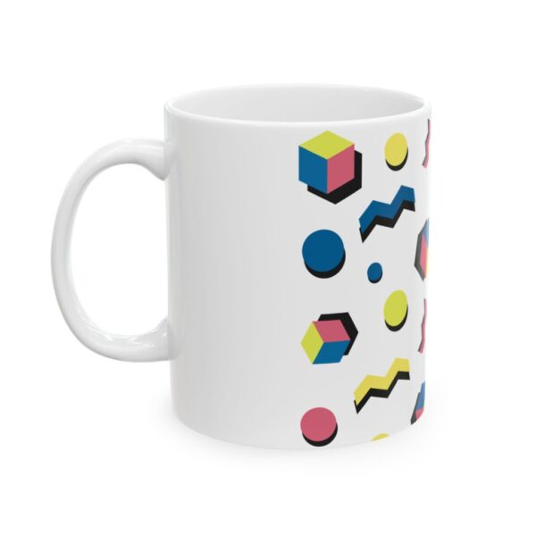 Colorful Shapes Ceramic Mug, Fun Gift for Coffee Lovers, Unique Art Mug, Modern - Image 3