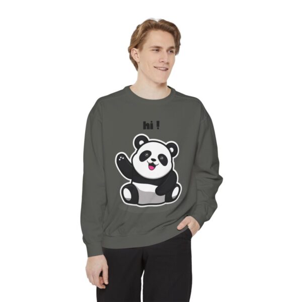 Cute Panda Sweatshirt, Unisex Garment-Dyed Pullover, Cozy Funny Sweatshirt, Gift - Image 7