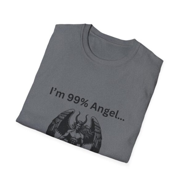 99% Angel 1% Devil Unisex T-Shirt, Humor Tee, Gift for Friends, Casual Wear, - Image 20