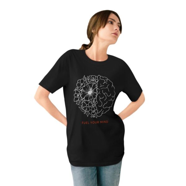 Floral Brain Art T-shirt | Fuel Your Mind Tee, Mental Health Awareness, - Image 3