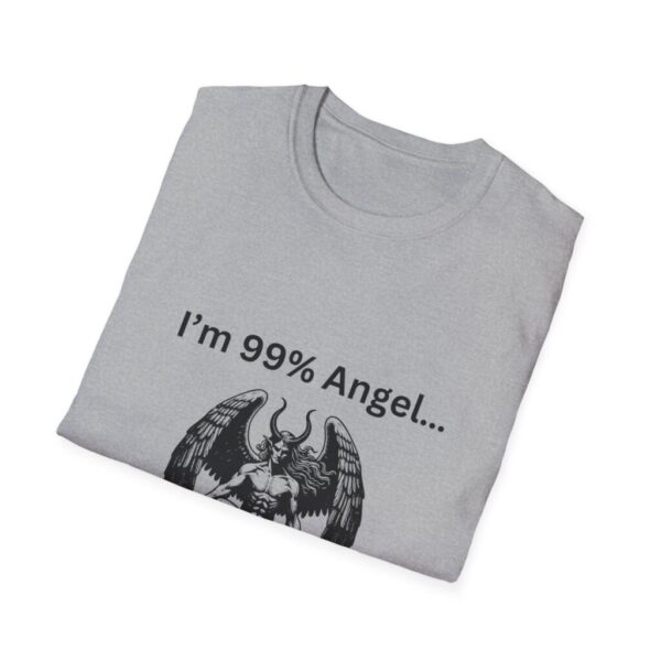 99% Angel 1% Devil Unisex T-Shirt, Humor Tee, Gift for Friends, Casual Wear, - Image 12