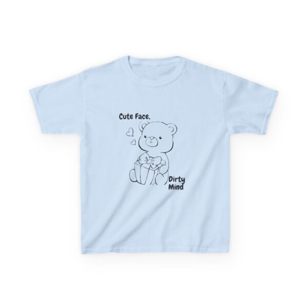 Cute Face, Dirty Mind Kids Tee - Playful, Fun, Gift for Kids, Birthday, Holiday,