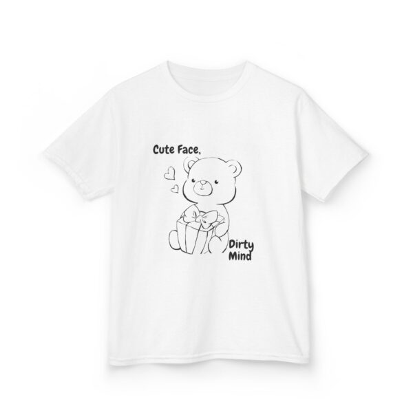 Cute Face, Dirty Mind Kids Tee - Playful, Fun, Gift for Kids, Birthday, Holiday,